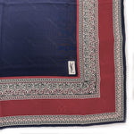 Load image into Gallery viewer, 【中古】イヴサンローラン Yves Saint Laurent スカーフ 柄 ロゴ シルク ダークレッド ネイビー i0429wq00230
