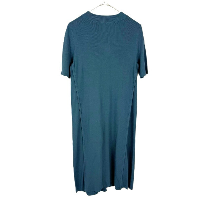 【中古】セオリーリュクス Theory luxe ニットワンピース 半袖 モックネック ブルーグリーン i0807n01810