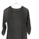 将图片加载到图库查看器，【中古】セオリーリュクス Theory luxe 七分袖ニット リネン ざっくり編み 透け感 丈長め カーキ i0818n0154
