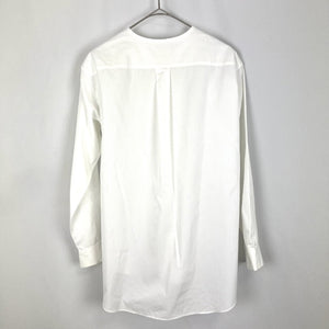 【中古】ドゥロワー Drawer フロントフリルノーカラーシャツ ブラウス 上品 ホワイト 白 h0304n003
