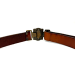 画像をギャラリービューアに読み込む, 【中古】EMPORIO ARMANI エンポリオ・アルマーニ 本革 スタッズ ベルト ヴィンテージ i0731wq0091
