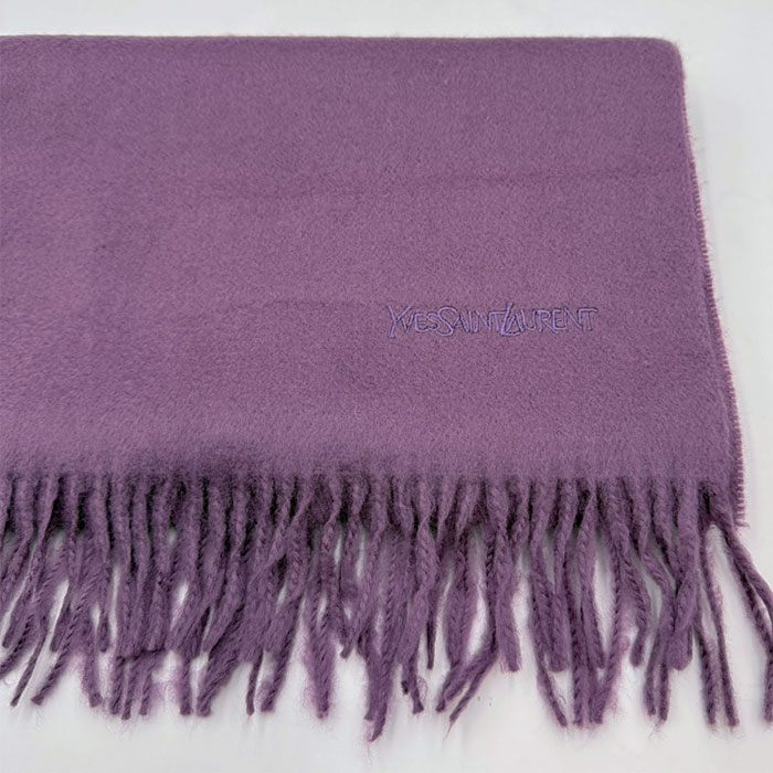 【中古】Yves Saint Laurent イヴ・サンローラン マフラー ウール100％ 防寒 ストール i0410wq0383