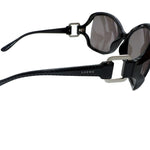 Load image into Gallery viewer, 【中古】ロエベ LOEWE サングラス 黒縁 大きめレンズ サイドステッチ風 ブラック 黒 i0429wq02120
