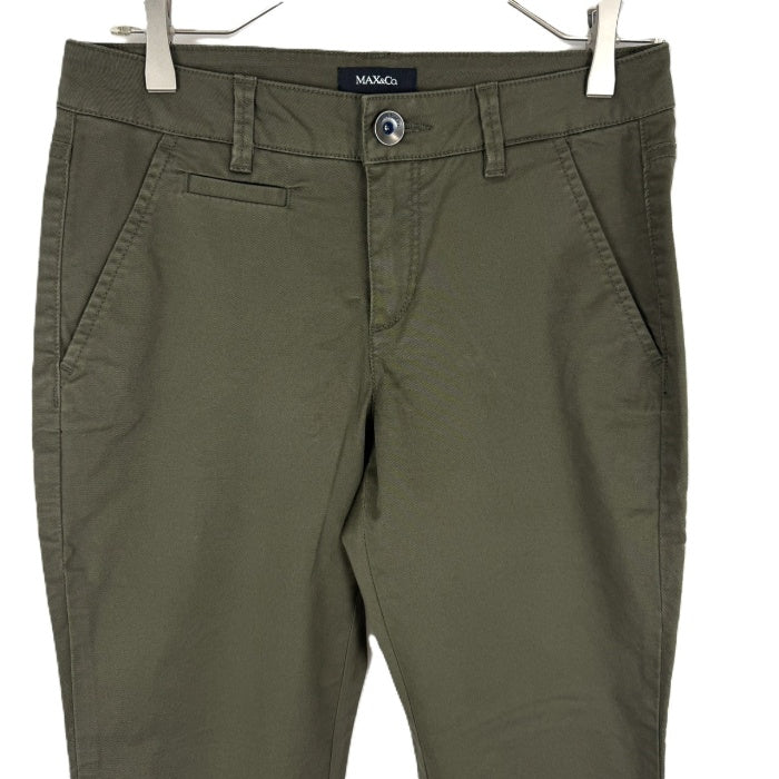 【中古】マックスアンドコー MAX&Co. パンツ カジュアル ストレッチ スリム カーキ グリーン系 i0828n0133