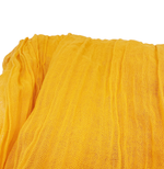 将图片加载到图库查看器，【中古】agnes b. アニエスベー 山吹色 ストール シワ加工 マフラー イエロー 大判 軽量 i0911wq0026
