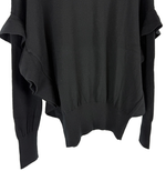 画像をギャラリービューアに読み込む, 【中古】UNITED ARROWS ユナイテッドアローズ フリルニット 黒 ロングスリーブ ニット レディース i1215i0285
