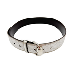画像をギャラリービューアに読み込む, 【中古】GUCCI グッチ GG柄 ベルト シルバー レディース j0115lq013121
