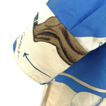 Load image into Gallery viewer, 【中古】エルメス HERMES シルクブラウス 長袖 馬柄 乗馬柄 上質 アイボリー ブルー i0627aq010220
