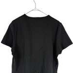 将图片加载到图库查看器，【中古】ヨーコチャン YOKO CHAN 半袖カットソー 後ろペプラム シンプル 可愛い ブラック 黒 i0818n00112
