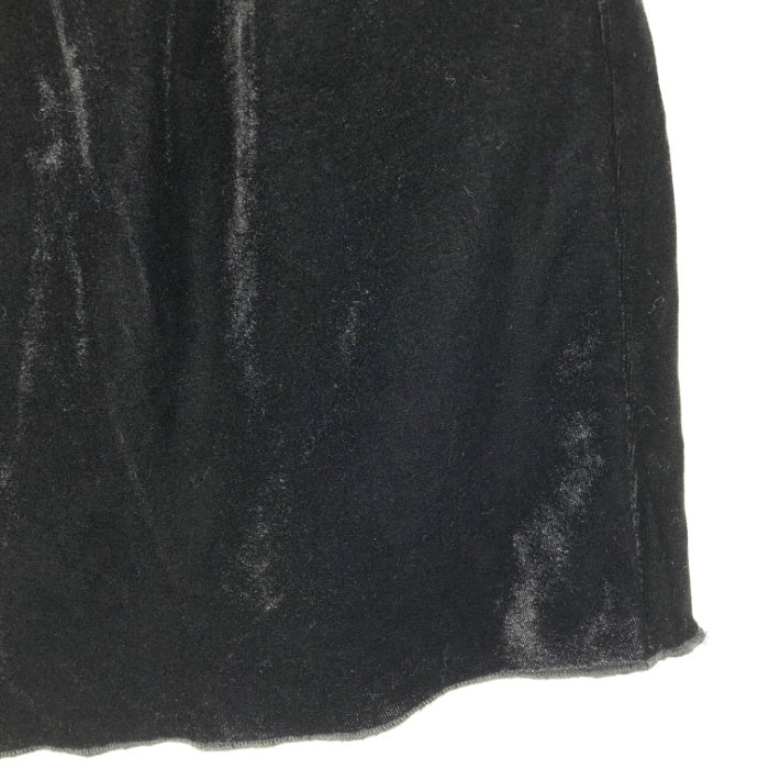 【中古】ダブルスタンダードクロージング DOUBLE STANDARD ベロアミニスカート ウエストゴム ブラック 黒 h0122m048
