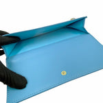 Load image into Gallery viewer, 【中古】ドゥロワー Drawer ノベルティ マルチケース ブルー 長財布 レザー調 i1222y0036
