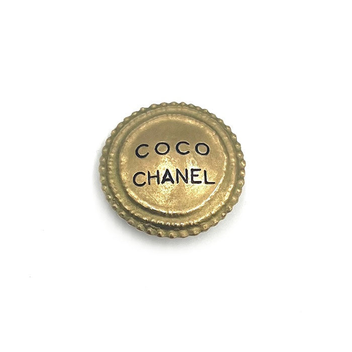 【中古】シャネル CHANEL イヤリング 片耳用 COCO CHANEL コインモチーフ ツヤ消し ゴールド h1103oq02060