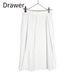 将图片加载到图库查看器，【中古】ドゥロワー Drawer フレアスカート ホワイト 白 36 コットン j0527h00318
