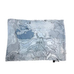 将图片加载到图库查看器，【中古】アクアスキュータム Aquascutum ストール 地図柄 コットン 透け感 薄手 ライトブルー系 i0727tq0093
