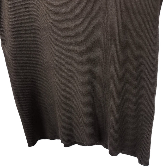 【中古】ミューズ ドゥーズィエムクラス Deuxieme Classe リブカットソー クルーネック 半袖 ブラウン 茶 i0526y01225