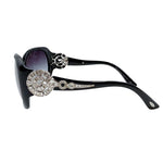Load image into Gallery viewer, 【中古】ブルガリ BVLGARI サングラス ブラック グラデーションレンズ ラインストーン j0115lq01493
