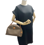 画像をギャラリービューアに読み込む, 【中古】CELINE セリーヌ マカダム ハンドバッグ ブラウン  レディース ヴィンテージ j0205dq006105
