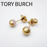 画像をギャラリービューアに読み込む, 【中古】トリーバーチ TORY BURCH ピアス ゴールド ピンク j0712oq0075
