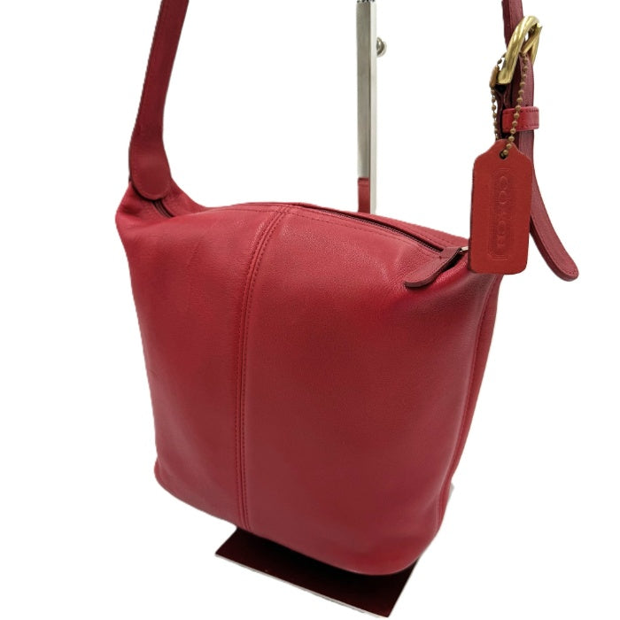 【中古】コーチ COACH ワンショルダーバッグ オールドコーチ レザー レッド くすみレッド 赤 i0810oq00169