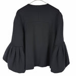 将图片加载到图库查看器，【中古】BALENCIAGA バレンシアガ ニットジャケット ブラック フレアスリーブ ノーカラー i1222h01140
