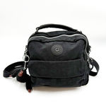将图片加载到图库查看器，【中古】Kipling キプリング ショルダーバッグ 3WAY バックパック リュック ハンドバッグ モンキーチャーム付き ブラック 軽量 i0731wq0285
