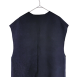 画像をギャラリービューアに読み込む, 【中古】ドゥロワー Drawer ジレ ベスト ネイビー ノースリーブ コットン i1117a00442
