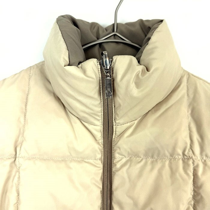 【中古】モンクレール MONCLER リバーシブルダウンコート スタンドカラー アイボリー ベージュ系 h1125aq004