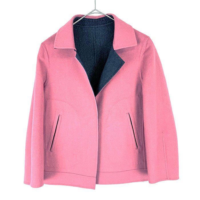 【中古】Drawer ドゥロワー ダブルフェイス ウールジャケット リバーシブル i1031h00860