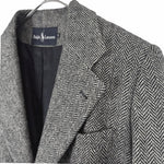 将图片加载到图库查看器，【中古】Ralph Lauren ラルフローレン ヘリンボーン テーラードジャケット 白黒 i0619wq00910
