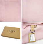 画像をギャラリービューアに読み込む, 【中古】ロエベ LOEWE アナグラム ストール ピンク シルク混 フリンジ ロゴジャガード 箱付き j0405oq012138
