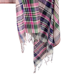 画像をギャラリービューアに読み込む, 【中古】エピス EPICE ストール チェック柄 マルチカラー 大判 フリンジ i1215i0264
