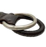 画像をギャラリービューアに読み込む, 【中古】ANGLO レザーベルト 編込み メッシュベルト ダークブラウン i0731wq0021
