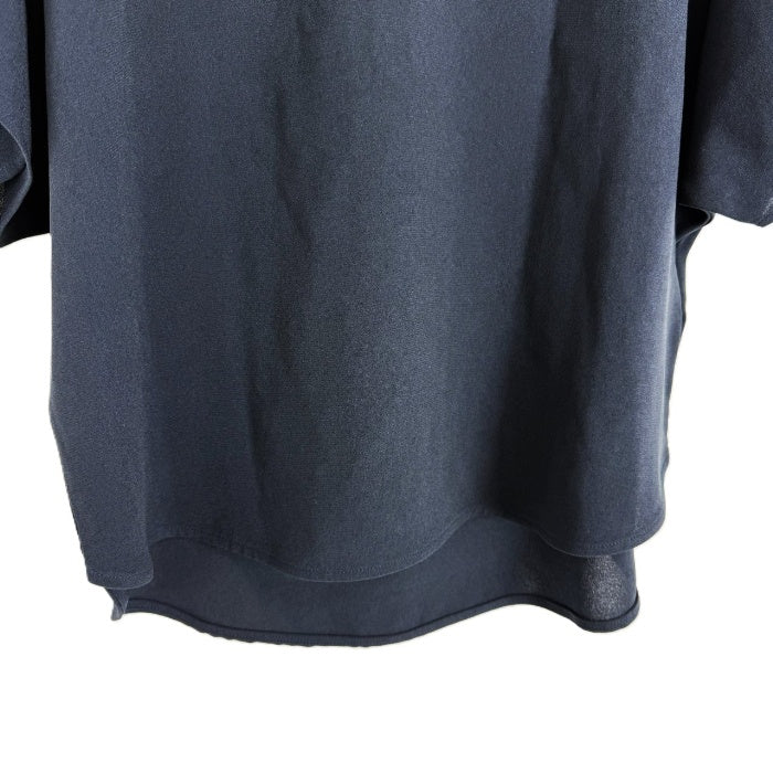 【中古】セオリーリュクス theory luxe カットソー 半袖 透け感 とろみ素材 ネイビー 紺 i0904n0055