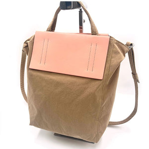 【中古】アクネストゥディオズ Acne Studios ショルダーバッグ ペイパリーナイロントートバッグ ベージュ サーモンピンク h0506aq007