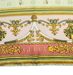 画像をギャラリービューアに読み込む, 【中古】グッチ GUCCI シルクスカーフ 大判 椅子柄 インテリアモチーフ グリーン j0223tq05450

