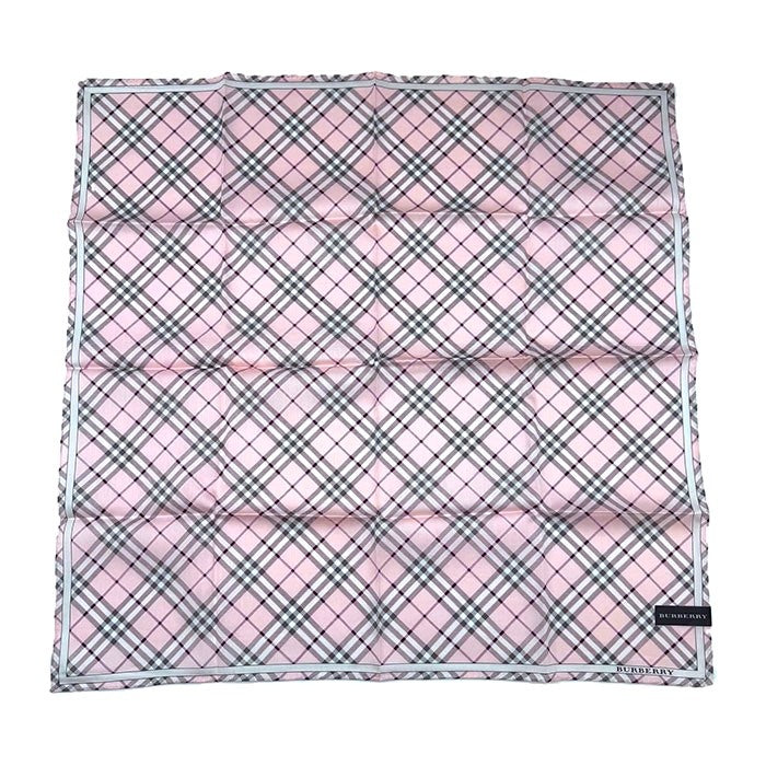 【中古】バーバリー BURBERRY ハンカチ3点セット ハンドタオル チェック 未使用品 ピンク ベージュ ライトブルー i0619wq0465