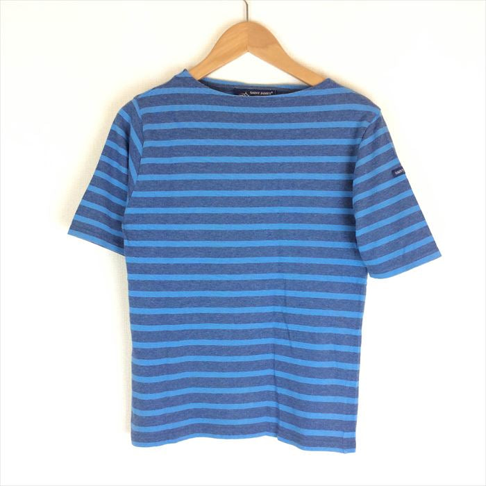 中古】セントジェームス SAINT JAMES 半袖カットソー 青×水色 Ｔ