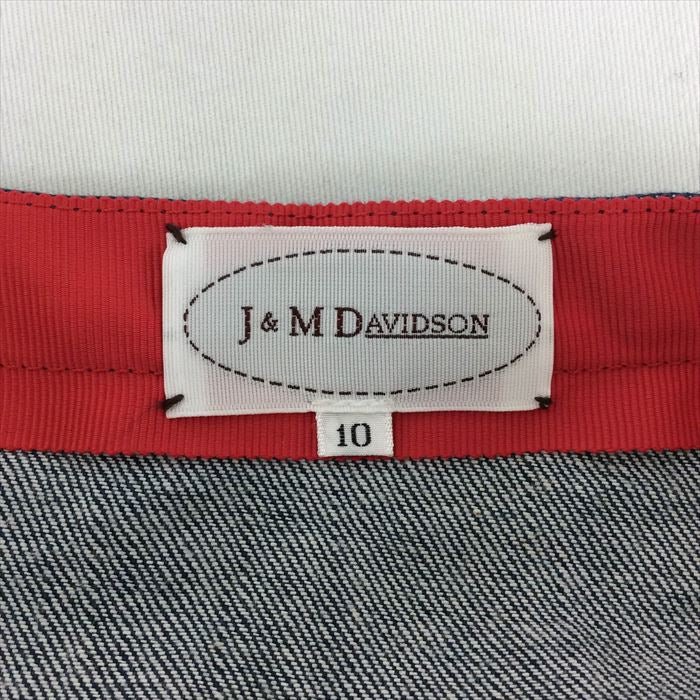 【中古】ジェイアンドエムデビッドソン  J&M DAVIDSON  デニムスカート 前ボタン  台形スカート  デニム  サイズ10  E0215N016-E0405