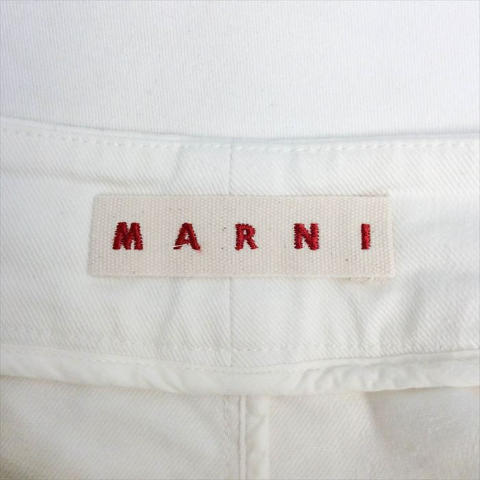 【中古】マルニ MARNI パンツ ホワイト デニム ワイド S17PAJDUO S17PAJDUO E1108Y002-F0112