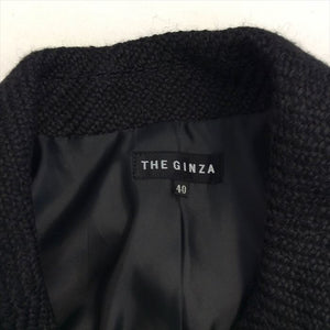 【中古】ザ　ギンザ  THE GINZA  ハーフコート  タグなし未使用  黒  サイズ40  E0708N009-E0928