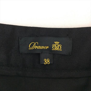 【中古】ドゥロワー  Drawer  ジャカードラップスカート  黒白  ブラック  38  E0301K003-E0330