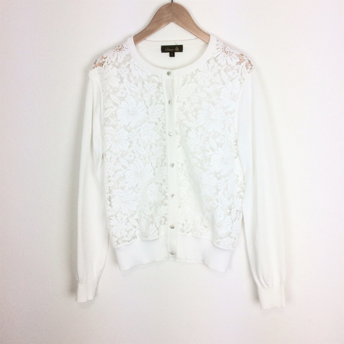 Drawer コットンレースカーディガン Drawer】ドゥロワー カーディガン Drawer コットンレースカーディガン Drawer】ドゥロワー カーディガン