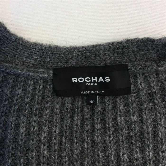 【中古】ロシャス ROCHAS カーディガン グレー サイドタイ Ｒ KD RC BA 0059 E1004I006-E1011