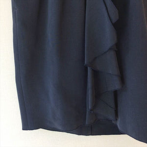 【中古】ドゥロワー Drawer スカート ネイビー フリル ミニスカート サイズ38 E1008Y021-E1027