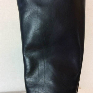 【中古】ファビオルスコーニ FABIO RUSCONI ロングブーツ 保存袋付き ブラックレザー 完売品 ---  E1130Y016-E1222