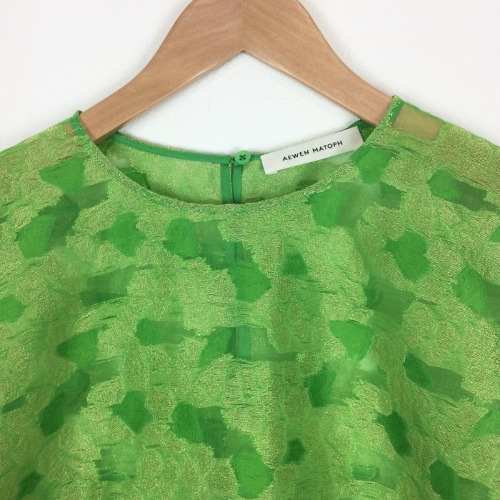 中古】イウエン マトフ AEWEN MATOPH フレンチスリーブブラウス シアー