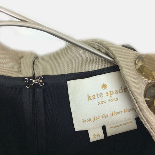 中古】ケイトスペード kate spade ノースリーブワンピース 襟付き