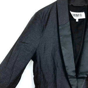 【中古】エムエムシックス MM6 ジャケット 切り替えデザイン デニム調 薄手 ネイビー 紺 g1113t019-0123