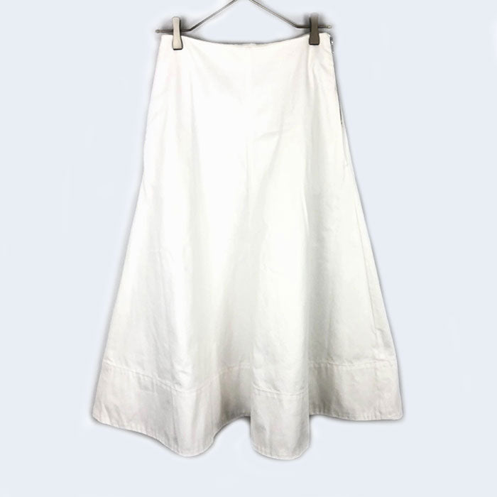 【中古】マディソンブルー MADISONBLUE ミモレフレアスカート ボリュームスカート 上品 ホワイト 白 g0929y010-1102