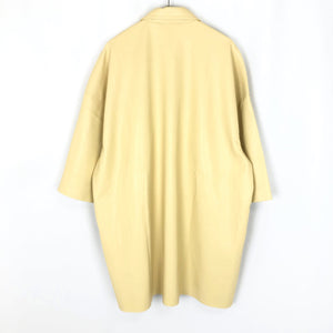 【中古】ナヌーシュカ Nanushka フェイクレザーシャツ ジャケット 半袖 オーバーサイズ イエローベージュ g0629k051-0928